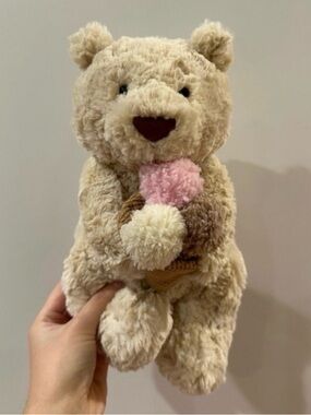 Authentic Jellycat NYC Exclusive Oatus Bear With Ice Cream